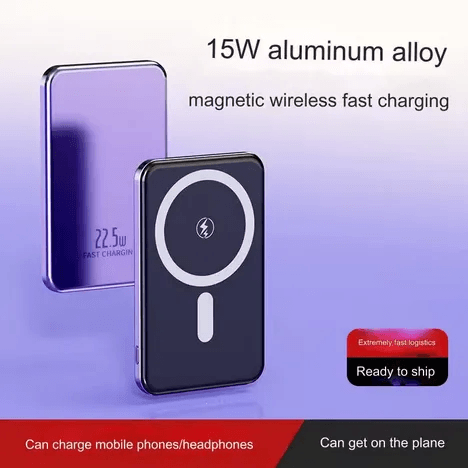 Magnetic Wireless Power Bank, 10000mAh with 20W PD Charging
